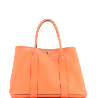 Hermes Garden Party Tote Leather with Printed Interior 36