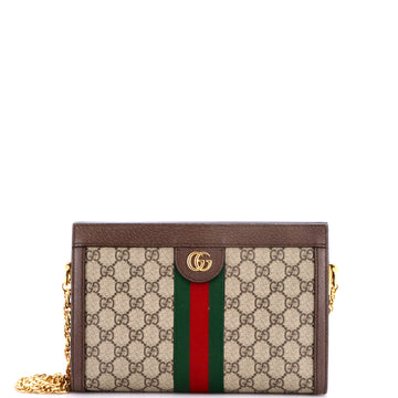 Gucci Ophidia Chain Shoulder Bag GG Coated Canvas Small