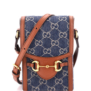 Gucci Horsebit 1955 Crossbody Bag GG Denim Mini