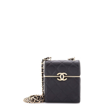 Chanel CC Box Vanity Case with Chain Quilted Lambskin Mini
