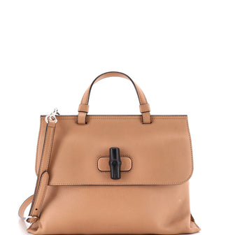 Gucci Bamboo Daily Top Handle Bag Leather Medium
