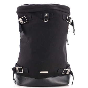 Saint Laurent Rivington Race Backpack Canvas with Leather Medium
