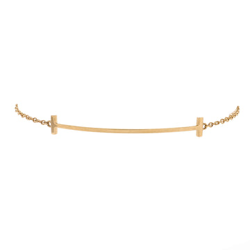 Tiffany & Co. T Smile Chain Bracelet 18K Yellow Gold Medium
