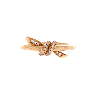 Tiffany & Co. Knot Ring 18K Rose Gold with Diamonds