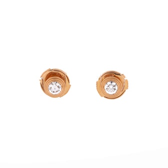 Cartier d'Amour Stud Earrings 18K Rose Gold with Diamonds Medium