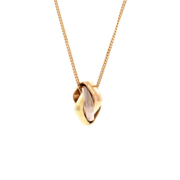 Cartier Trinity Cushion Pendant Necklace 18K Tricolor Gold
