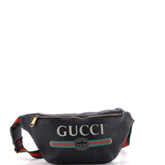 Gucci Logo Belt Bag Printed Leather Medium