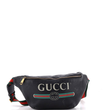 Gucci Logo Belt Bag Printed Leather Medium