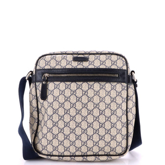 Gucci Front Zip Messenger GG Coated Canvas Medium