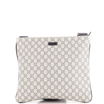 Gucci Zip Top Messenger Bag GG Coated Canvas Large
