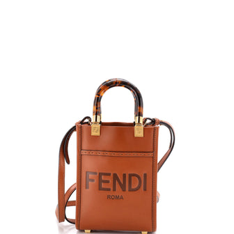 Fendi Sunshine Shopper Tote Leather Mini