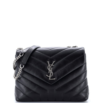 Saint Laurent Loulou Shoulder Bag Matelasse Chevron Leather Small