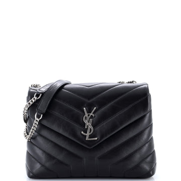 Saint Laurent Loulou Shoulder Bag Matelasse Chevron Leather Small