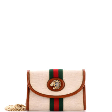 Gucci Rajah Web Chain Shoulder Bag Vintage Web Canvas Mini
