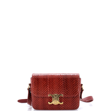 Celine Triomphe Shoulder Bag Snakeskin Teen