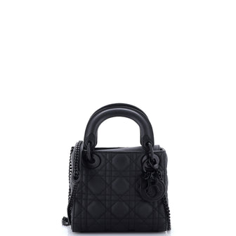 Christian Dior Ultra Matte Lady Dior Chain Bag Cannage Quilt Calfskin Mini