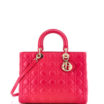 Christian Dior Lady Dior Bag Cannage Quilt Lambskin Large