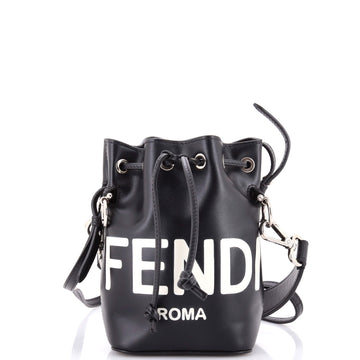 Fendi Logo Mon Tresor Bucket Bag Leather Mini