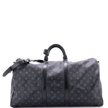Louis Vuitton Keepall Bandouliere Bag Monogram Eclipse Canvas 55