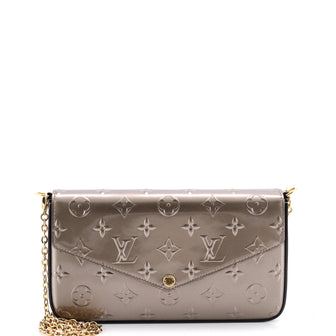 Louis Vuitton Felicie Pochette Limited Edition Metallic Monogram Vernis