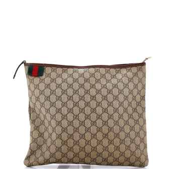 Gucci Web Loop Flat Messenger GG Coated Canvas Large