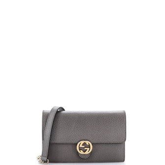 Gucci Interlocking Wallet on Chain Leather