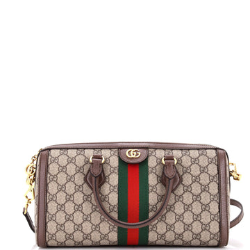 Gucci Ophidia Boston Bag GG Coated Canvas Medium