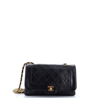 Chanel Vintage CC Chain Flap Bag Quilted Lambskin Small