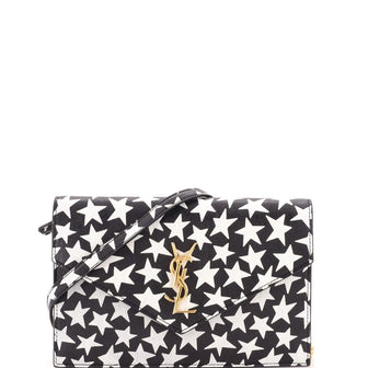 Saint Laurent Classic Monogram Wallet on Chain Printed Leather