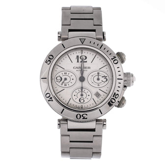 Cartier Pasha de Cartier Seatimer Chronograph Automatic Watch Stainless Steel 42