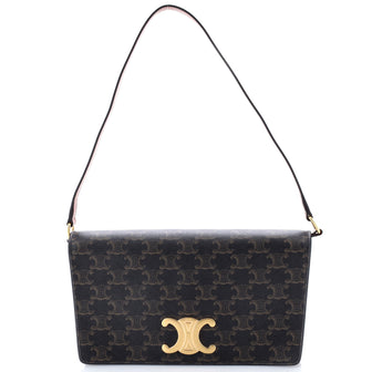 Celine Trapeze Triomphe Shoulder Bag Triomphe Coated Canvas