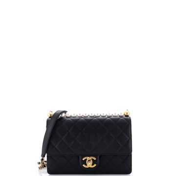 Chanel Chic Pearls Flap Bag Quilted Lambskin Small