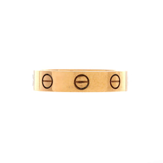 Cartier Love Wedding Band 1 Diamond Ring 18K Rose Gold with Diamond