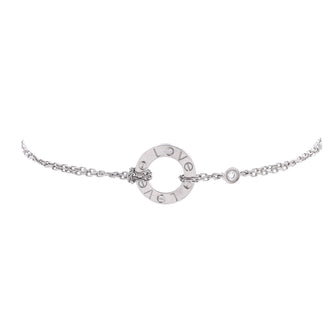 Cartier 2 Diamonds Love Bracelet 18K White Gold with Diamonds