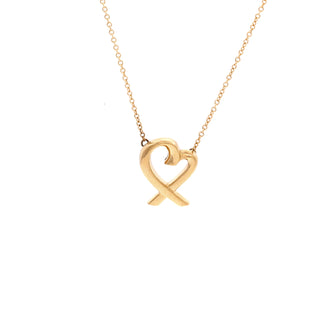 Tiffany & Co. Paloma Picasso Loving Heart Pendant Necklace 18K Yellow Gold Small