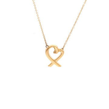 Tiffany & Co. Paloma Picasso Loving Heart Pendant Necklace 18K Yellow Gold Small
