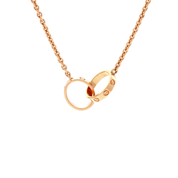 Cartier Love Interlocking Necklace 18K Rose Gold