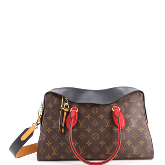 Louis Vuitton Tuileries Handbag Monogram Canvas with Leather