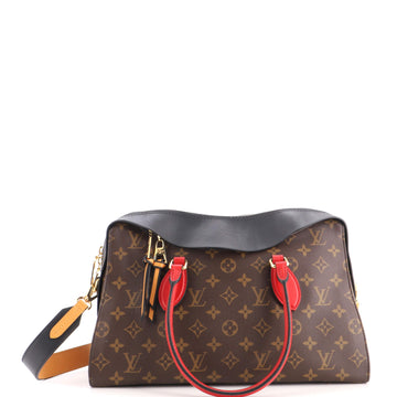 Louis Vuitton Tuileries Handbag Monogram Canvas with Leather