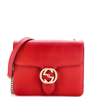 Gucci Interlocking Shoulder Bag Leather Small