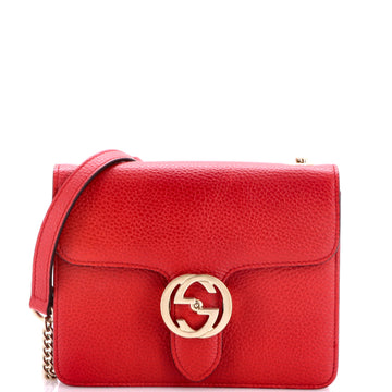 Gucci Interlocking Shoulder Bag Leather Small