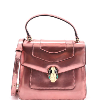 Bvlgari Serpenti Forever Top Handle Bag Patent Small