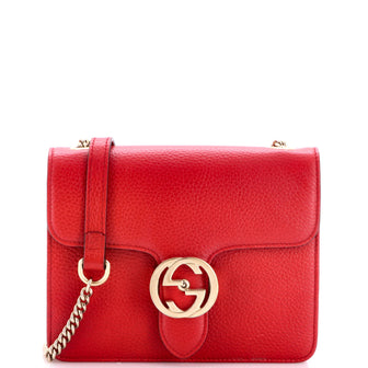 Gucci Interlocking Shoulder Bag Leather Small