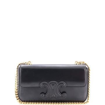 Celine Triomphe Chain Shoulder Bag Leather Small