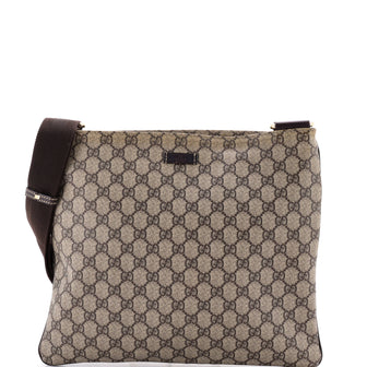 Gucci Zip Top Messenger Bag GG Coated Canvas Large
