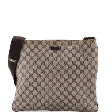Gucci Zip Top Messenger Bag GG Coated Canvas Large
