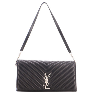 Saint Laurent Kate 99 Flap Bag Chevron Leather Medium