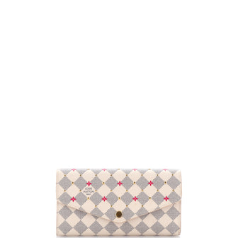 Louis Vuitton Sarah Wallet NM Flower Printed Studded Damier