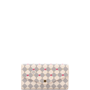 Louis Vuitton Sarah Wallet NM Flower Printed Studded Damier
