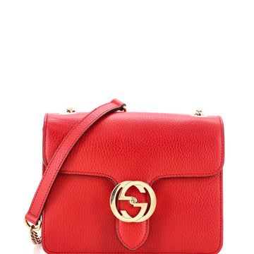 Gucci Interlocking Shoulder Bag Leather Small